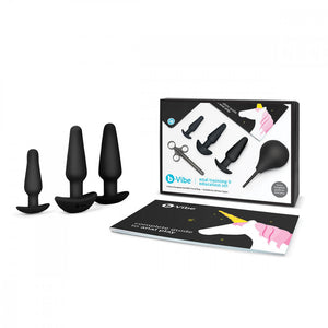 Butt Plug, Anal Play Cleaning and Training Set by B-Vibe Black Set Massager