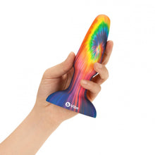 Load image into Gallery viewer, vibrating Butt plug with remote Vibrating Tie Dye Butt Plug vibrator with Remote control rainbow pride butt plug