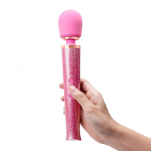 Load image into Gallery viewer, Le wand glimmer glittery vibrator powerful rechargeable petite massager all that glimmers pink