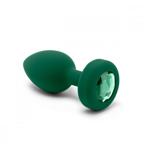 Vibrating Jewel Remote Controlled Butt Plug - Emerald Vibrating with remote Entrenue EMERALD-M/L  
