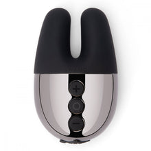 Load image into Gallery viewer, clit vibrator black &amp; Chrome Double clitoris Vibe, by Le Wand massager Black &amp; Chrome 