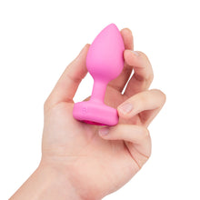 Load image into Gallery viewer, B-Vibe Pink Vibrating Heart Butt Plug with remote Medium Large vibrators Pink Topaz Small Med  