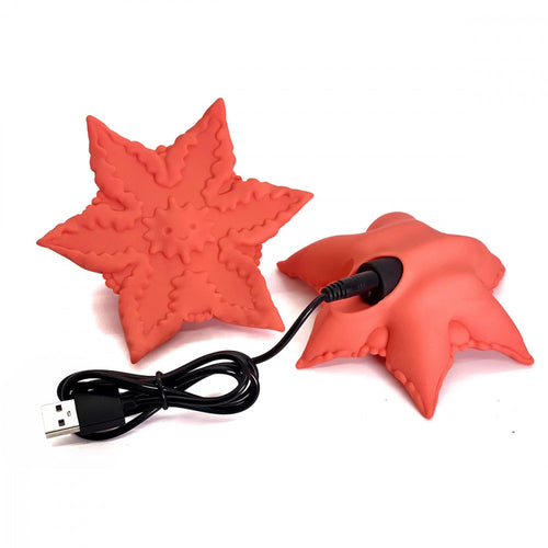 starfish vibrator Bath sex Toy Starsi' Starfish Waterproof grinding Vibrator bath massager coral color