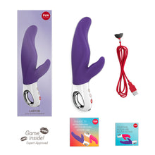 Load image into Gallery viewer, Vibrator Rabbit Deluxe Dual Stimulation 2 Motors, Fun Factory &#39;Lady Bi&#39; FREE GIFT! vibrator Entrenue Lady Bi Violet FREE GIFT!  