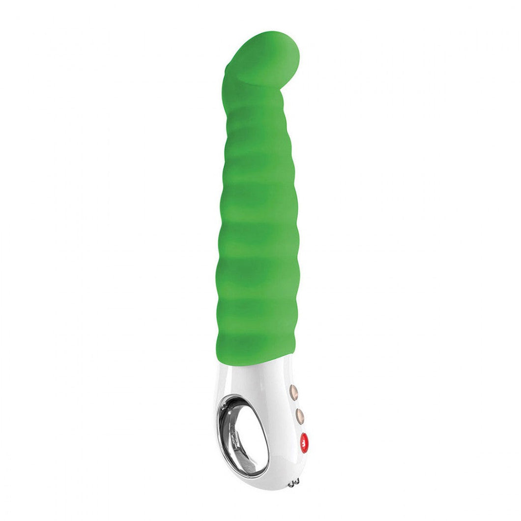 Large Girthy Vibrator with Handle by Fun Factory 'Patchy Paul G5' FREE GIFT! Bath & Body Suzy Bubbles Green Vibrator 'Patchy Paul' with a Handle  