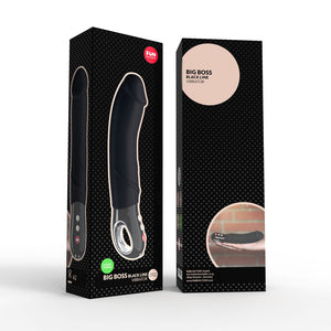 XL Vibrator 'Big Boss G5' with Handle by Fun Factory Massager black on black Waterproof extra large Girthy vibrator
