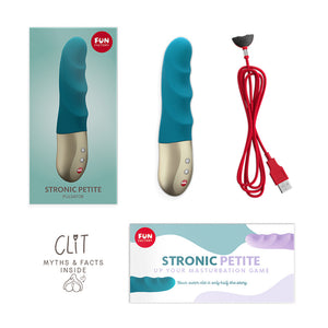 thrusting petite vibrator waterproof penetration sex toy fun factory ocean blue stronic petite packaging