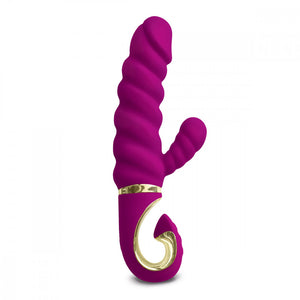 G-spot rabbit vibrator Gcandy Sweet Raspberry by GVibe g-spot clitoris vibe bio-skin waterproof bath vibrator, 2 motors