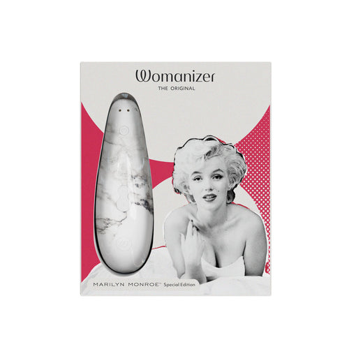 Marilyn Monroe Womanizer pleasure air clit stimulator clitoral sex vibrator white marble special edition