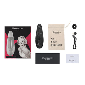 Marilyn Monroe Womanizer pleasure air clit stimulator clitoral sex vibrator black marble special edition