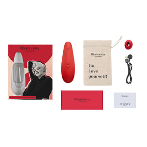 Marilyn Monroe Womanizer pleasure air clit stimulator clitoral sex vibrator vivid red special edition
