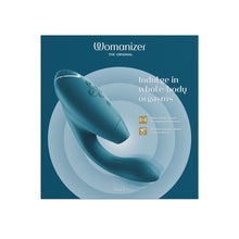 Load image into Gallery viewer, Womanizer duo 2 air clitoral stimulator powerful g-spot vibrator pleasure air Petrol Blue