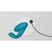 Load image into Gallery viewer, Womanizer duo 2 air clitoral stimulator powerful g-spot vibrator pleasure air Petrol Blue