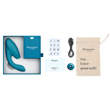 Load image into Gallery viewer, Womanizer duo 2 air clitoral stimulator powerful g-spot vibrator pleasure air Petrol Blue