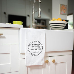 Bar Towel I Tried To Stop Swearing But I can't Hand Twisted Hand