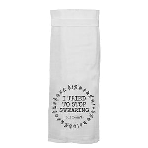 Bar Towel I Tried To Stop Swearing But I can't Hand Twisted Hand