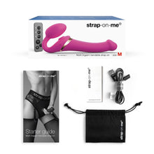 Load image into Gallery viewer, strap on lesbian extra large vibrator waterproof pegging black strap-on-me rechargeable