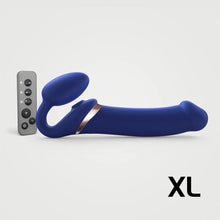 Load image into Gallery viewer, strap on lesbian extra large vibrator waterproof pegging blue strap-on-me rechargeable