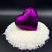 Load image into Gallery viewer, Heart Bath Bombs, &#39;Party Hearty&#39; White w/ Sprinkles CUPIDS COURT HEART BOMBS It&#39;s the Bomb Purple Passion  