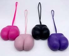 Load image into Gallery viewer, Bubble Butt &#39;Soap on a Rope&#39; Pink, Nude, Purple or Black WHIMSICAL &amp; NAUGHTY It&#39;s the Bomb 4 Big Butt Soaps  