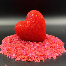 Load image into Gallery viewer, Heart Bath Bombs, &#39;Party Hearty&#39; White w/ Sprinkles CUPIDS COURT HEART BOMBS It&#39;s the Bomb   