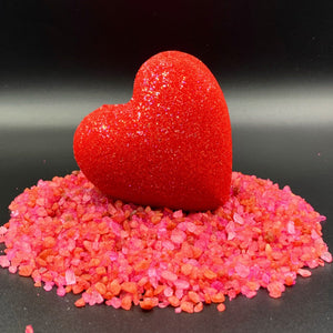 Heart Bath Bombs, 'Party Hearty' White w/ Sprinkles CUPIDS COURT HEART BOMBS It's the Bomb   