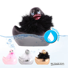Load image into Gallery viewer, Duckie Black Paris Massager Bath Toy Duck bath massager It&#39;s the Bomb   