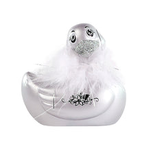 Load image into Gallery viewer, Duckie Black Paris Massager Bath Toy Duck bath massager It&#39;s the Bomb Sparkling Silver Duckie Paris  