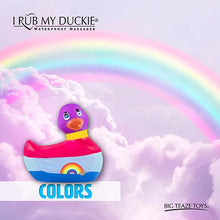 Load image into Gallery viewer, Duckie Rainbow Pride Vibration Massager Bath Toy Bath &amp; Body It&#39;s the Bomb   