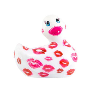 Duckie Royal Blue w/ Pink Hearts & Kisses, Romance Bath & Body It's the Bomb White Duckie, Pink Kisses  