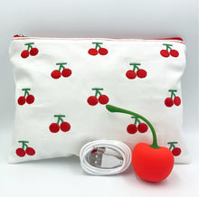 Load image into Gallery viewer, Cherry Bomb Vibrator travel Massager w cosmetic bag in gift box