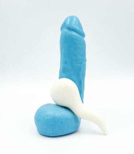 Stroker Jr' Blue Penis Party Soap with A Cute Spermie Soap ~ Blue Adult Penis Soap WHIMSICAL & NAUGHTY Dirty Clean Fun Blue 'Stroker JR' Soap with A Cute Spermie Soap  