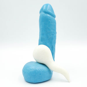 Stroker Jr. Penis Soap & Spermie; Pink, Black, Purple or Blue WHIMSICAL & NAUGHTY Dirty Clean Fun Blue Stroker JR' Adult Penis Party Soap & Sperm 'Spermie' Soap  
