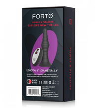 Load image into Gallery viewer, Butt Plug Vibrator w/ Remote. Large Ribbed by FORTO Massager