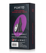 Load image into Gallery viewer, Butt Plug Vibrator with Remote. Small Ribbed by FORTO Massager