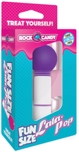 Load image into Gallery viewer, Vibrator Fun Sized LALA POP, Rock Candy purple