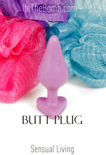 Load image into Gallery viewer, Butt Plug Soap in Purple. Comes in Cute Gift Cans WHIMSICAL &amp; NAUGHTY It&#39;s the Bomb   
