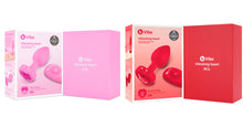 Load image into Gallery viewer, B-Vibe Vibrating vibrator Heart Butt Plug with remote Small Medium Large Scarlet Ruby Red