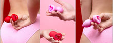 Load image into Gallery viewer, B-Vibe Pink Vibrating Heart Butt Plug with remote Medium Large vibrators scarlet red Pink Topaz Small Med