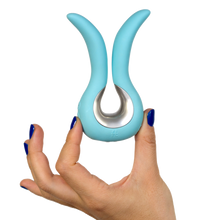 Load image into Gallery viewer, Mini aqua blue Vibrator, Gvibe breast cancer awareness pink vibrator, Women g-spot vibrator, Mini Vibrator, Men or Women vibrator, prostate vibrator aqua blue