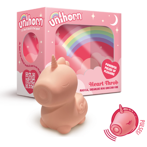 unihorn unicorn sex toy vibrator pink waterproof bath clit pulsing tongue new!