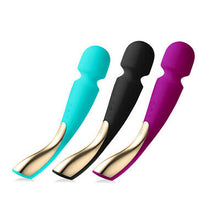 Load image into Gallery viewer, Vibration Wand Massager Large Vibrator &#39;LELO &#39;Smart Wand 2&#39; Black, Aqua &amp; Rose Massager Entrenue   