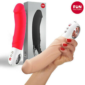 XL Vibrator 'Big Boss G5' with Handle by Fun Factory Massager black on black Waterproof extra large Girthy vibrator