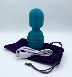 Hand Grenade 'The Big Bang' Prostate Vibration Massager, Military Green Massager Suzy Bubbles   