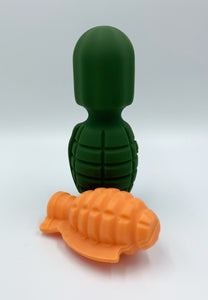Hand Grenade 'The Big Bang' in Battleship Blue Massager Suzy Bubbles Military Green  